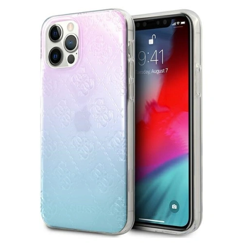 Etui Guess GUHCP12L3D4GGBP w niebiesko-różowym kolorze, idealne dla Apple iPhone 12 Pro Max.