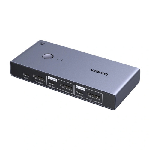 Przełącznik KVM DisplayPort UGREEN CM695 2 wejścia 1 wyjście