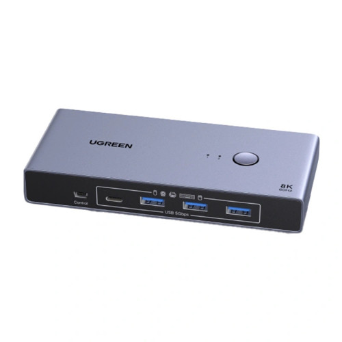 Przełącznik KVM DisplayPort UGREEN CM695 2 wejścia 1 wyjście, view 2