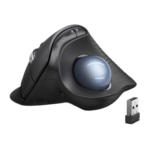 Mysz pionowa z trackballem UGREEN M785DR BT 2.4G USB-C, pohled 3